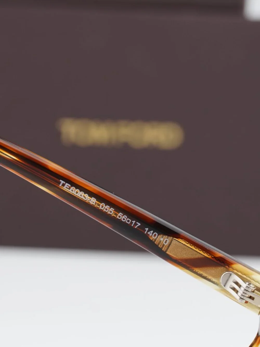 Tom Ford FT6063-B 055 Square Eyeglasses –  Coloured Havana 56mm
